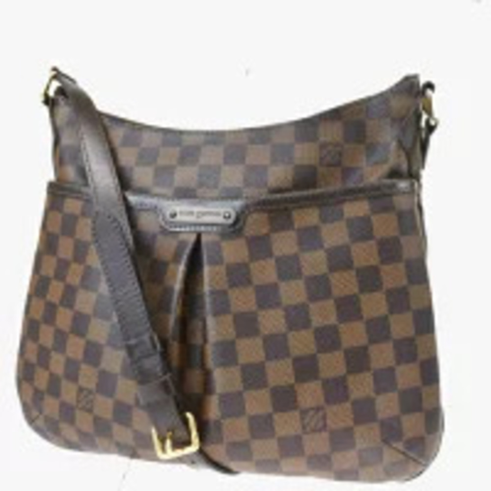 Louis Vuitton Bloomsbury Damier Leather Shoulder Bag Ebene Brown